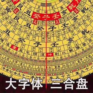 新款专业精品崇道堂6寸8寸9寸21层三合盘大字体高精度罗盘罗经仪