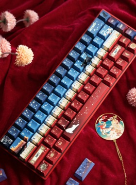 集一故宫初雪主题键帽故宫的猫文创生日礼物红色古风国风侧透键帽