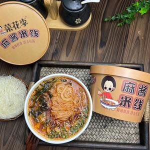 菜花李冲泡型麻酱米线185克/桶 6桶装鲜香麻辣精选