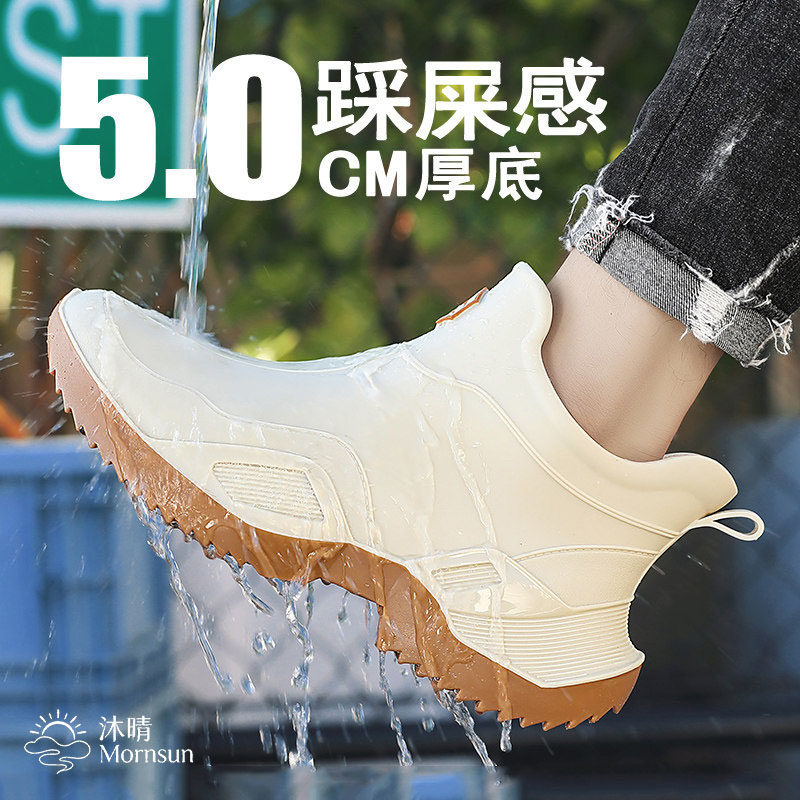德国外卖骑手雨鞋男款夏季2026新款防水防滑户外厚底耐磨钓鱼水鞋