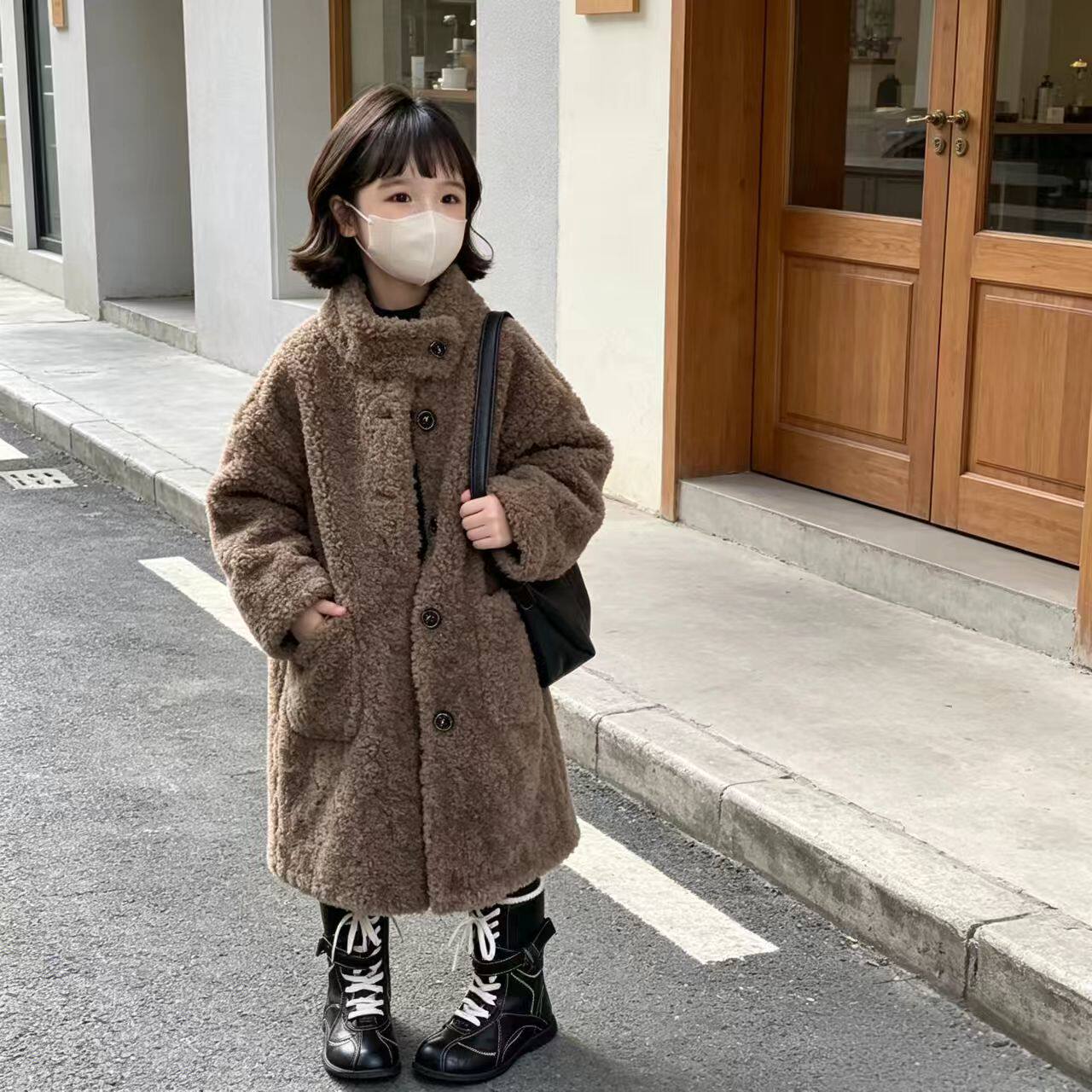 韩版秋冬新款儿童皮草外套