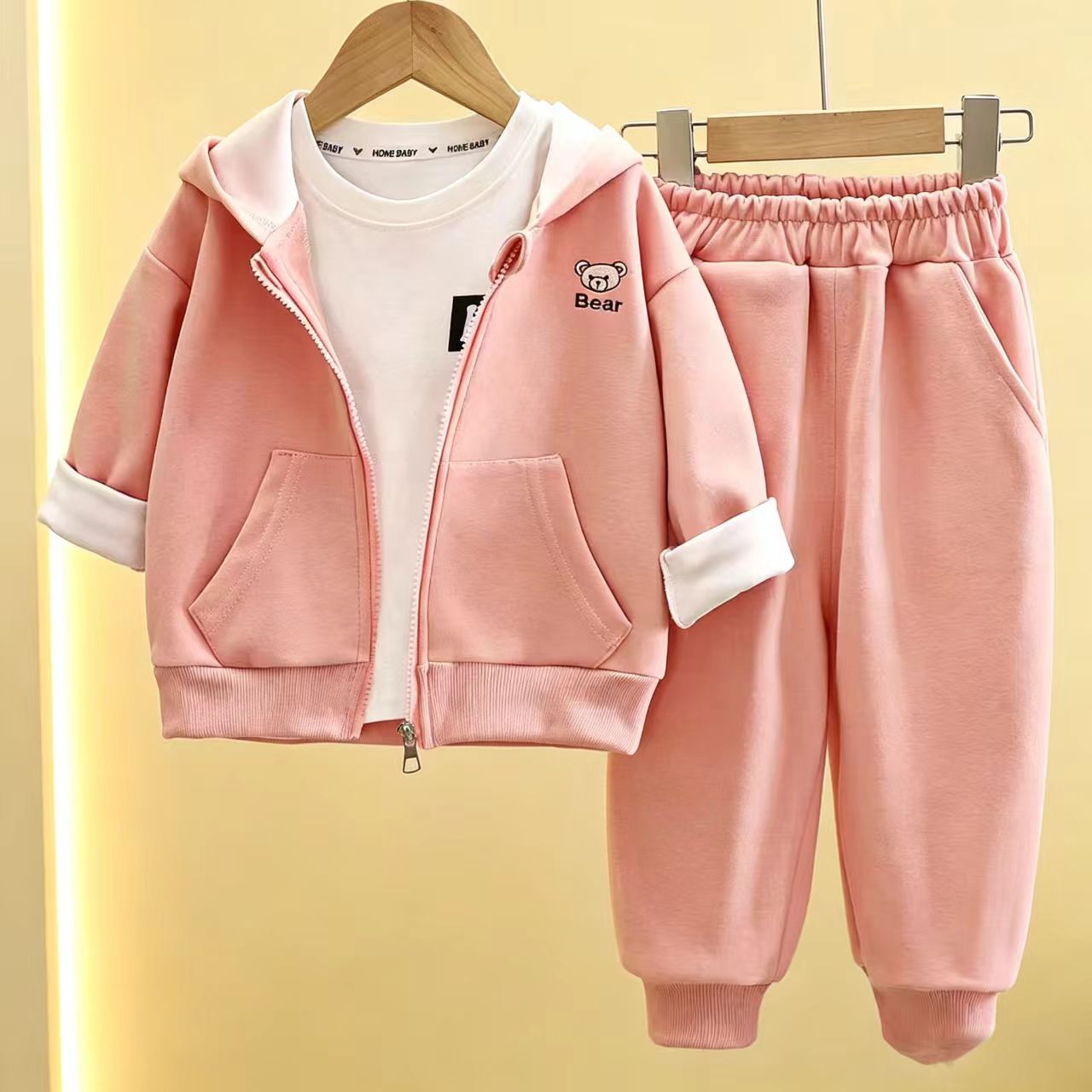 宝宝连帽男童拉链开衫女童运动服