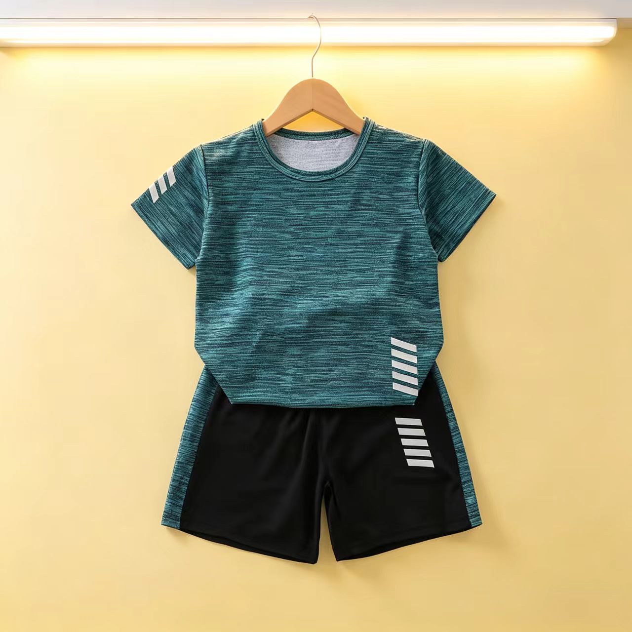 男童短袖套装跑步运动服速干衣