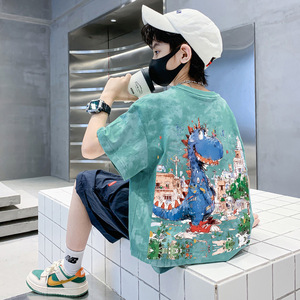 儿童纯棉短袖T恤2026夏季男童
