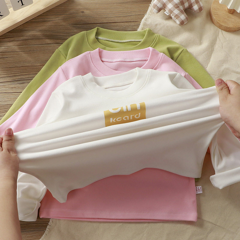 童装德绒男童保暖内衣长袖加厚打底衫单件半高领女童秋冬中领高领