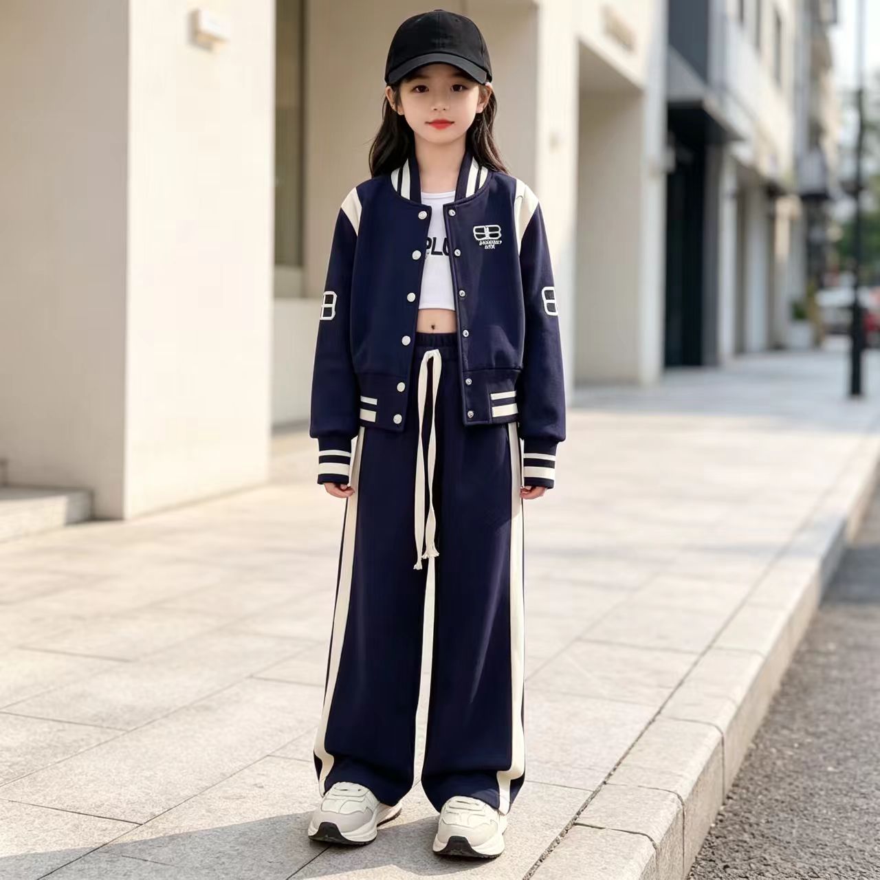春秋装新款洋气儿童运动棒球服