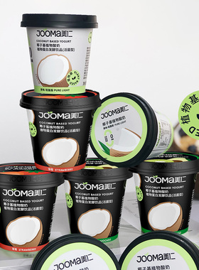 JOOMA美仁椰子酸奶0乳糖0麸质6杯【草莓口味含γ-氨基丁酸+高钙】