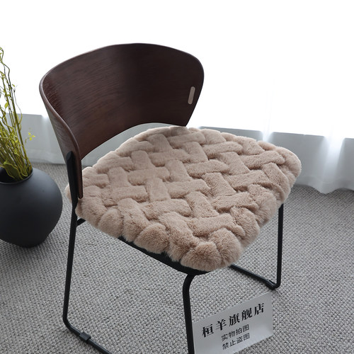 高奢撸猫手感仿兔毛绒坐垫