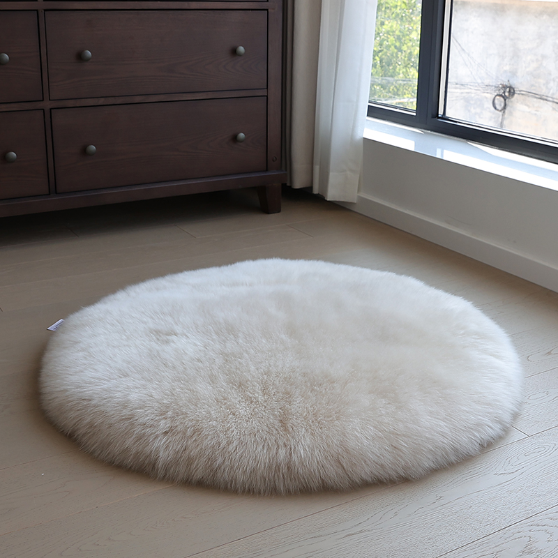 桓羊簡約現代皮毛一體地毯