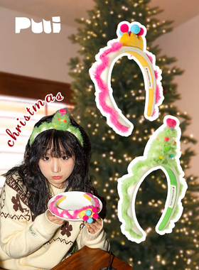puui噗又原创生活可爱毛绒发箍游乐园拍照道具卡通头箍生日发饰