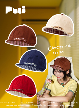 【周雨彤同款】puui原创生活短檐帽子日系复古翻沿个性纯色棒球帽