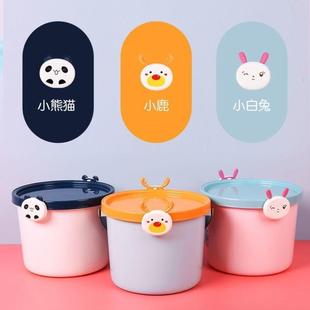 手提水桶带盖塑料家用储水儿童加厚小号整理箱储物 小桶有盖便携式