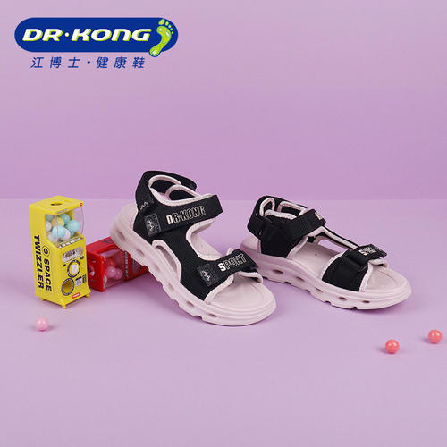 Dr.Kong江博士童鞋魔术贴女孩夏季轻便运动风儿童凉鞋S2000577