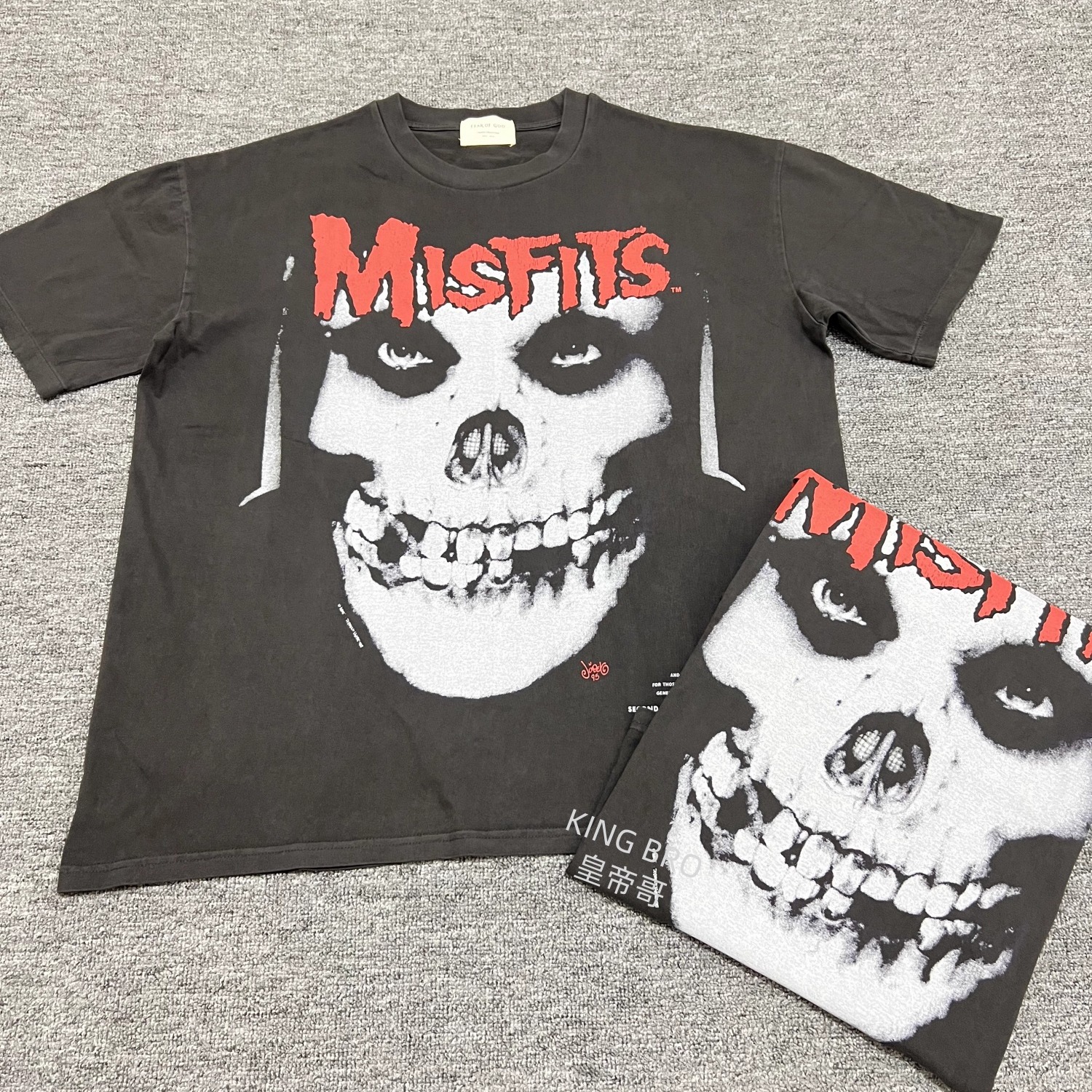 Misfits乐队短袖T恤复古高街