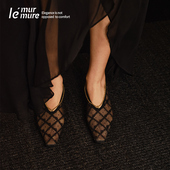 气质蕾丝刺绣单鞋 春秋新款 高级感一脚蹬配裙子 Murmure