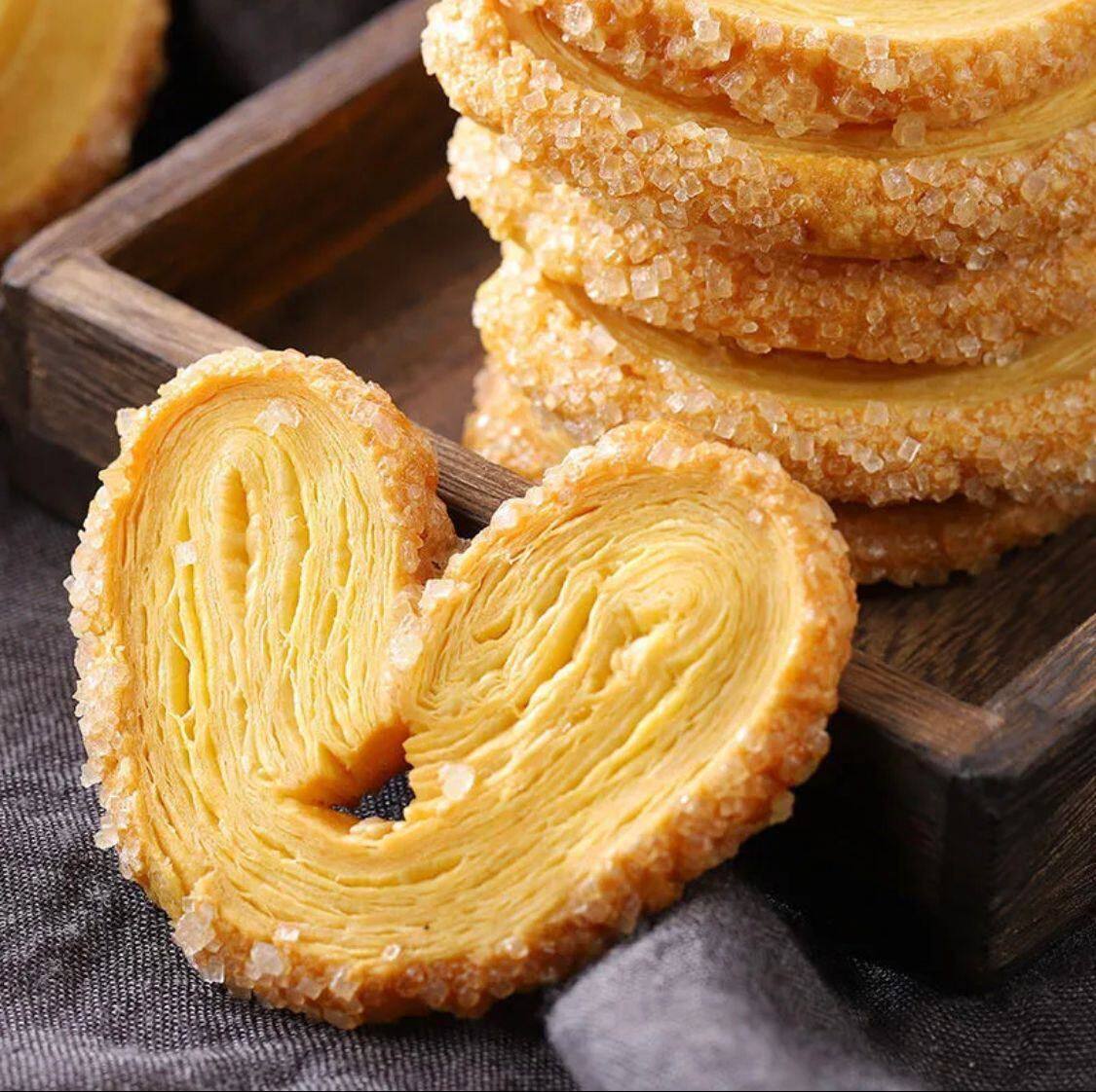 上海牛奶棚糕点蝴蝶酥500g千层酥饼干早餐学生办公零食点心下午茶