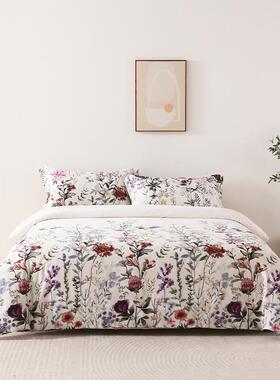 那木四季通用全棉印花60支贡缎床上四件套四季舒适裸睡