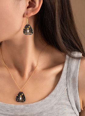 欧美金属风设计感颈链塔罗牌太阳