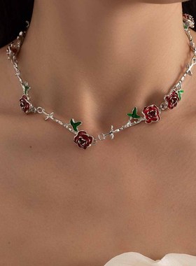 夏季甜美森系风锁骨链女气质小清