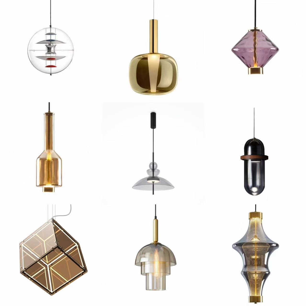 北欧现代简约玻璃小吊灯