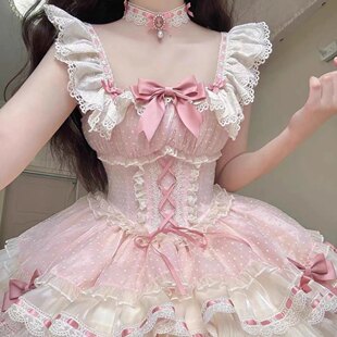 小芙蝶心动玩偶原创芭蕾风蛋糕裙连衣裙Lolita甜美蛋糕生日裙礼服