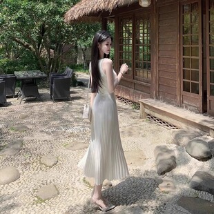 韩国吊带OL连衣裙方领证订婚礼服富家千金感穿搭绝美名媛生日战袍