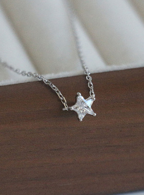 韩式星星吊坠项链女轻奢小众