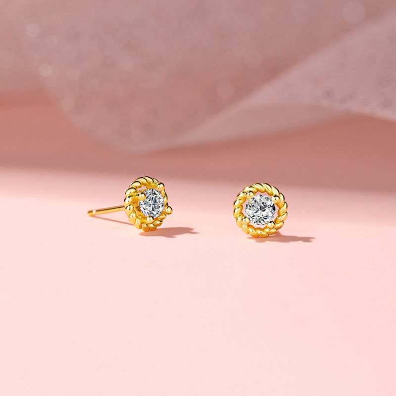 几何圆形耳钉女简约ins气质小众