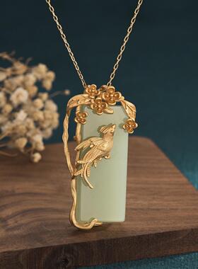 中国风设计宫廷铜镀金囍鹊花枝