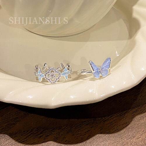 「漫蓝蝶屿」法式温柔风碎芒蓝蝶