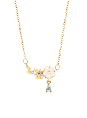 原创设计福运新年系列山茶花项链