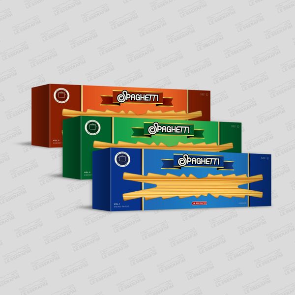 LE SSERAFIM 炽新专单曲1辑 SPAGHETTI正版周边小卡海报