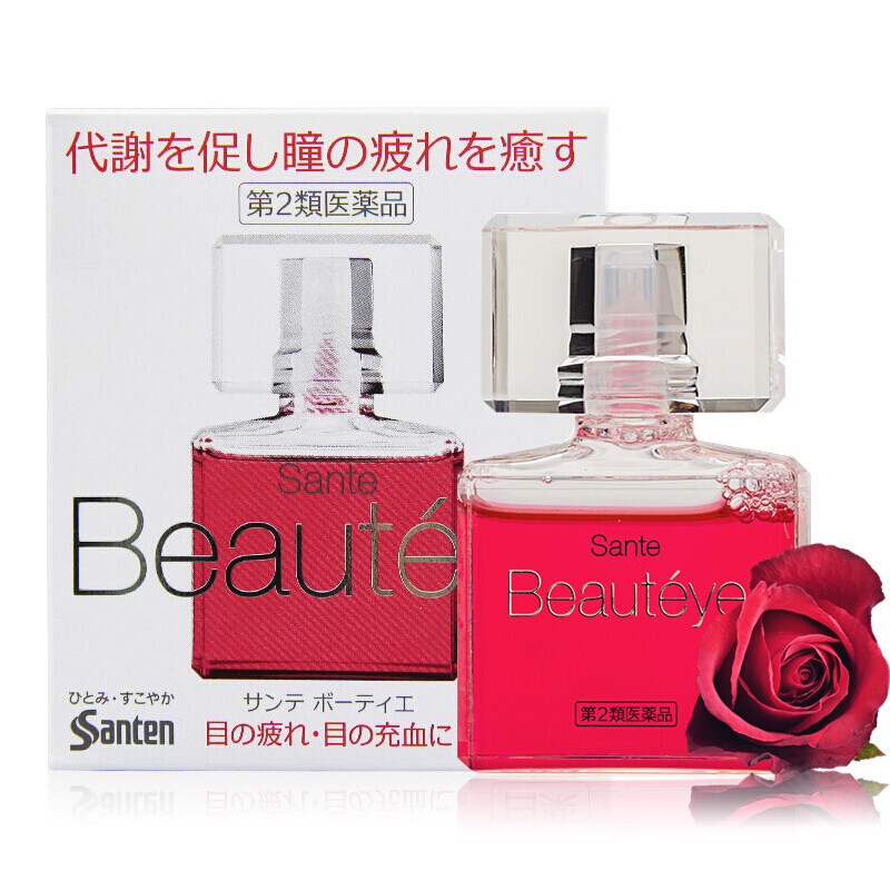 日本参天玫瑰眼药水滴眼液12ml清凉型缓解眼疲劳充血干涩