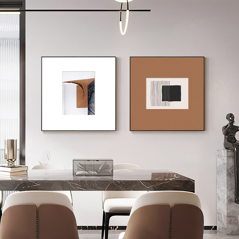 北欧风现代简约客厅装饰画沙发背景画高级感餐厅挂画卧室床头壁画