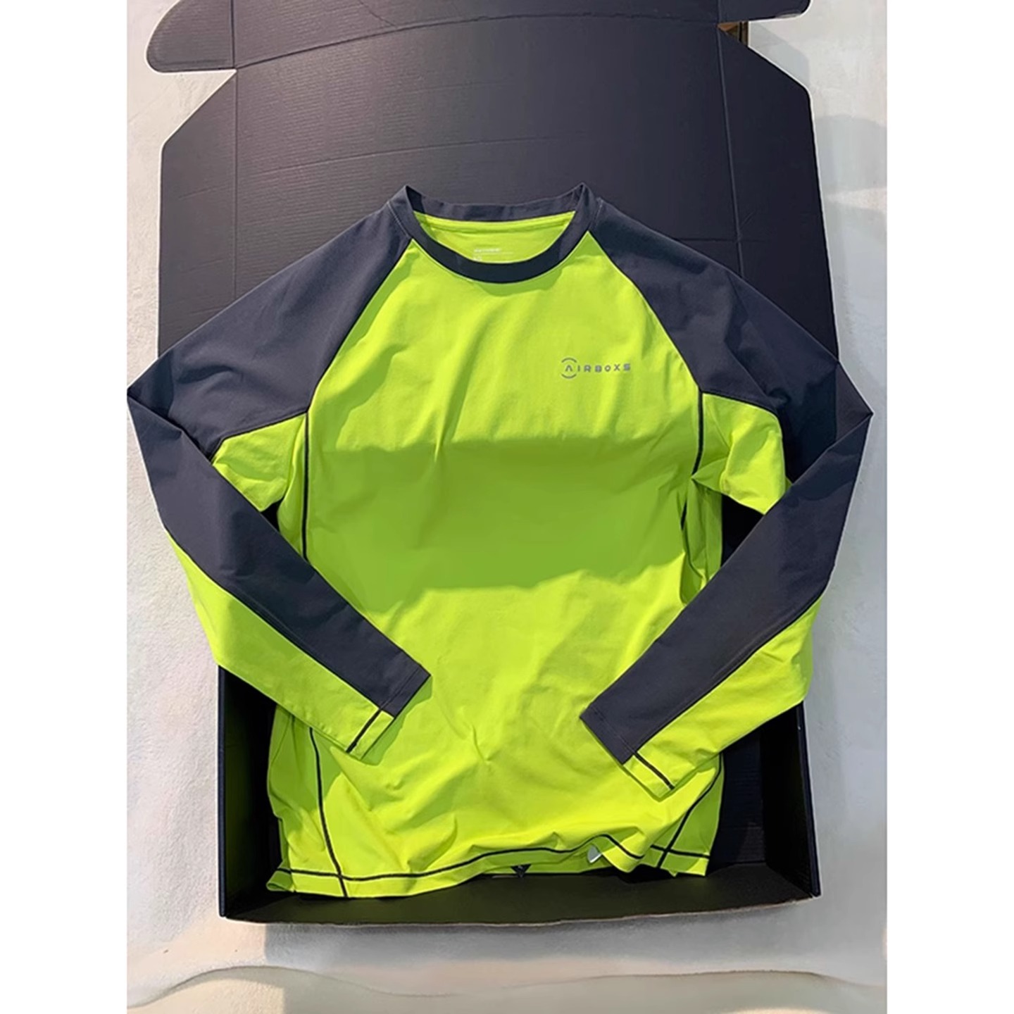 特大码300斤拼接速干长袖t恤男士秋季户外运动防晒骑行服健身上衣