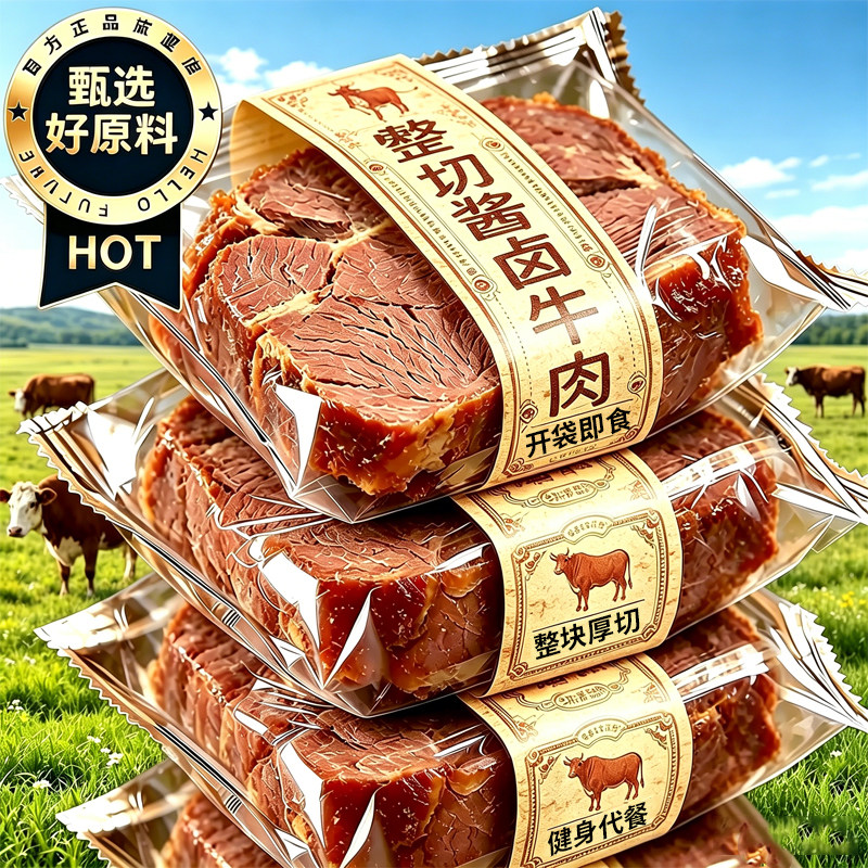 整块原切丨减盐高蛋白酱牛肉