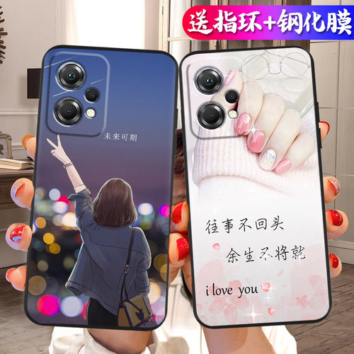 oppok10x手机壳女款硅胶软壳k10x手机套男新款卡通防摔保护套磨砂镜头全包边文字小清新送钢化膜指环