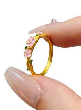 925银2024新款时尚古法黄金色小