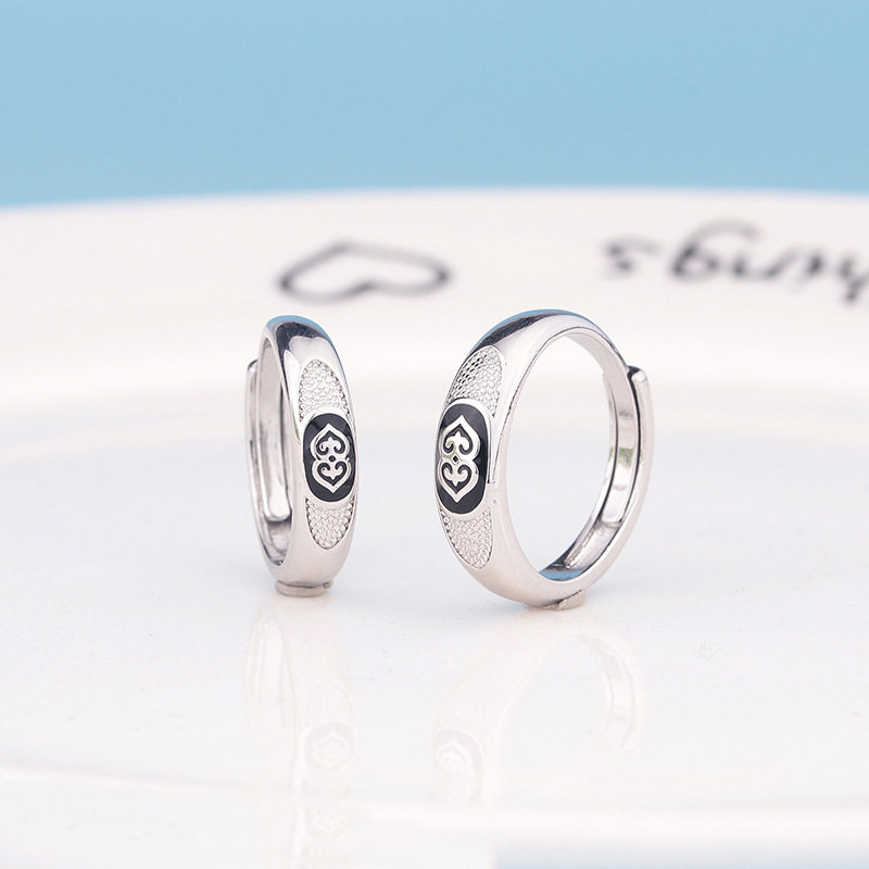 新款民族风复古戒指男女蒙古元素国潮个性情侣对戒指环