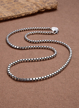 新品新款意大利4mm四方盒子链男