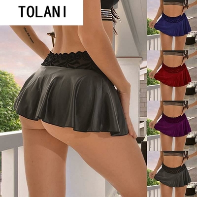 Sexy lace patchwork mini skirt for women性感蕾丝拼接超短裙女