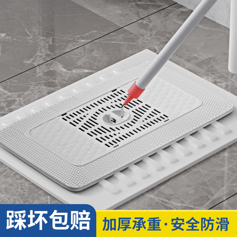 蹲便器盖板厕所便池承重盖子蹲坑盖卫生间防滑挡板踏板通用防臭器