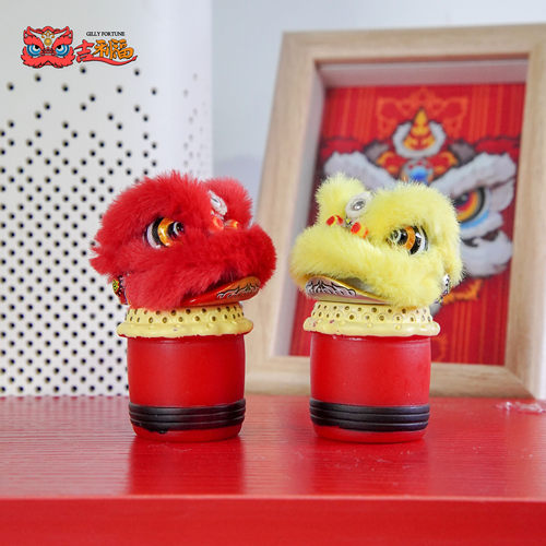 醒狮摆件迷你雄狮少年