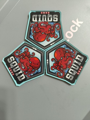 个性德州扑克鱿鱼卡战立游戏鱿鱼道具卡SQUID德州扑克鱿鱼战立