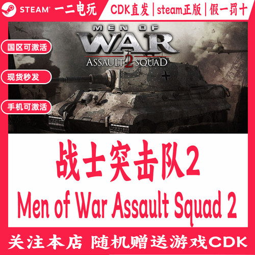 战士突击队2国区Steam游戏Cdk激活码Men of War Assault Squad 2