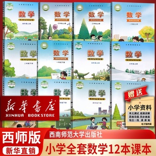 6上下册数学全套课本教材一二三四五六年级数学书上下学期西师版 2025使用小学西师大版 小学数学课本全套12本 新华书店正版