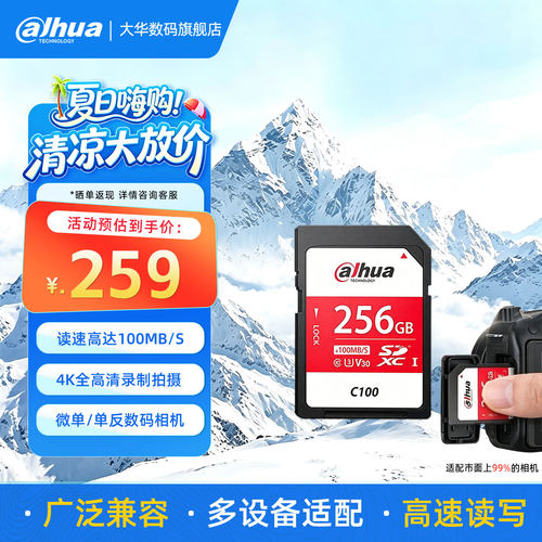 大华C100系列V30256g相机闪存卡