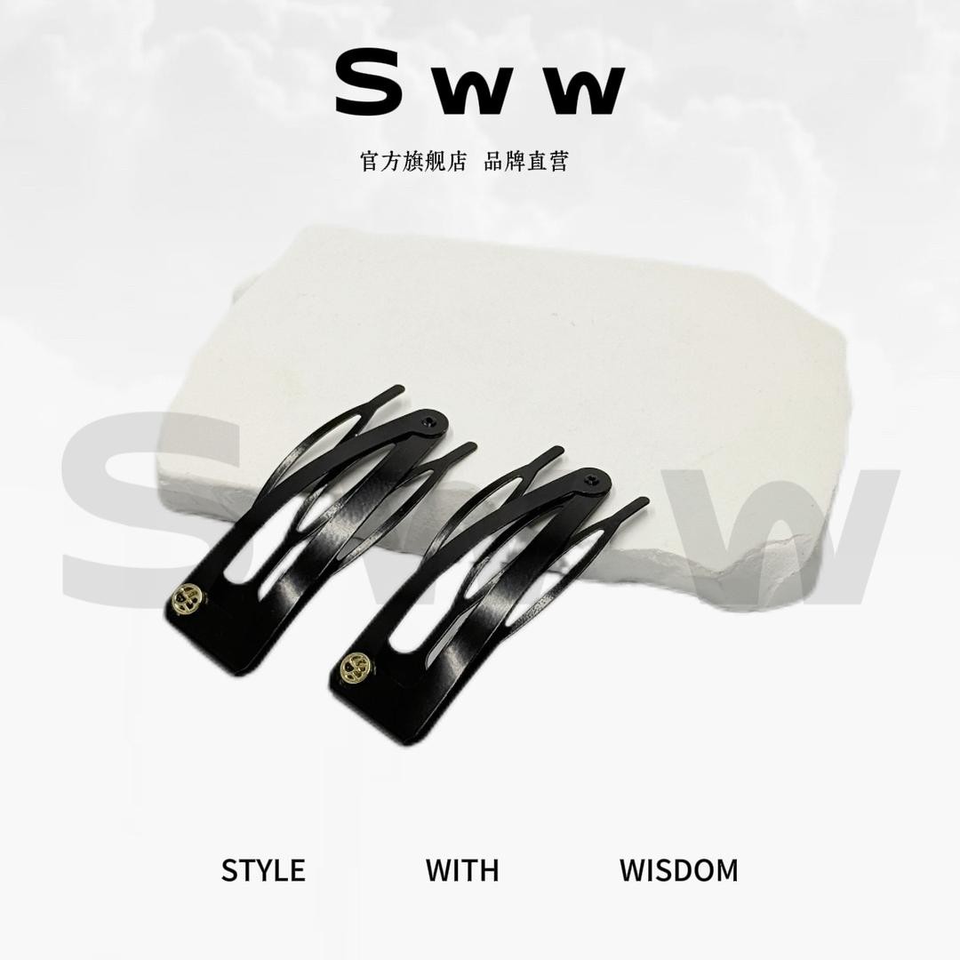 SWW新款简约碎发整理神器侧边刘海发夹百搭气质插梳发卡A5