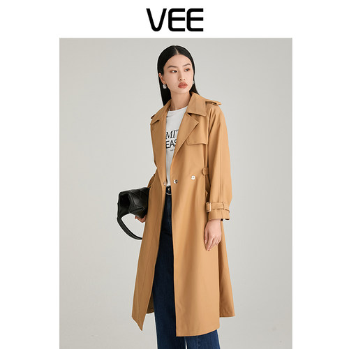 巴黎长款风衣VEE/唯己翻领