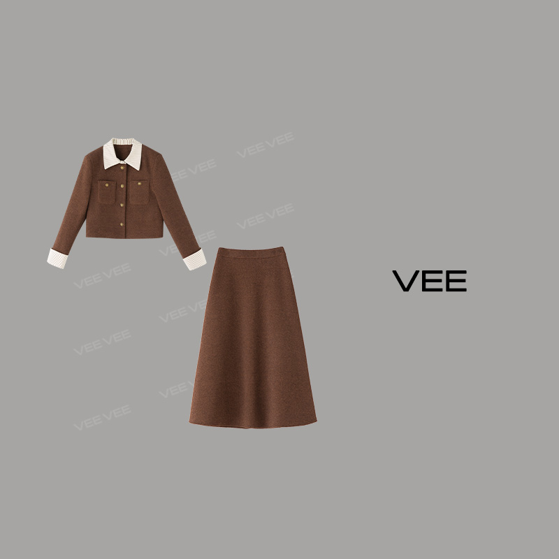 巴黎衬衫VEE毛呢衬衫领23年秋季